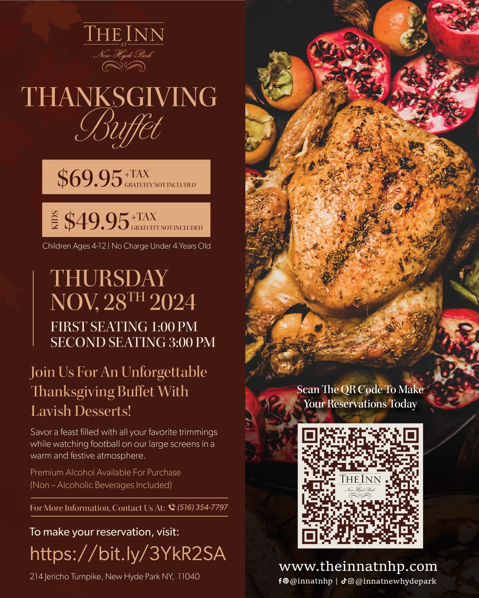 Thanksgiving Dinner Buffet on Thursday November 28th