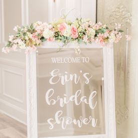 Welcome to Erin's Bridal Shower mirror sign